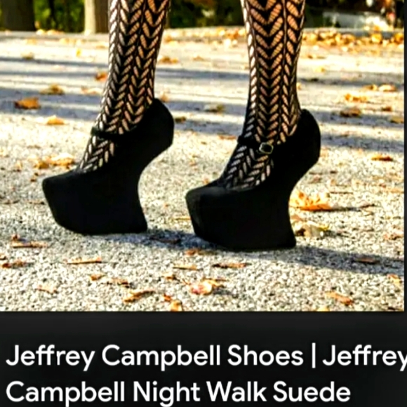 Jeffrey Campbell NIGHTWALK black suede heels sz. 7 - Picture 1 of 6